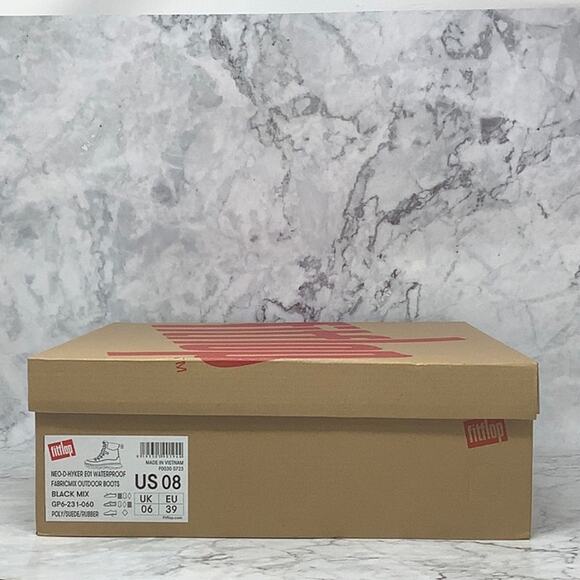 FitFlop Womens 8 Black Mix Neo D Hyker Waterproof Fabric Suede Boots P36-7 - Picture 10 of 11